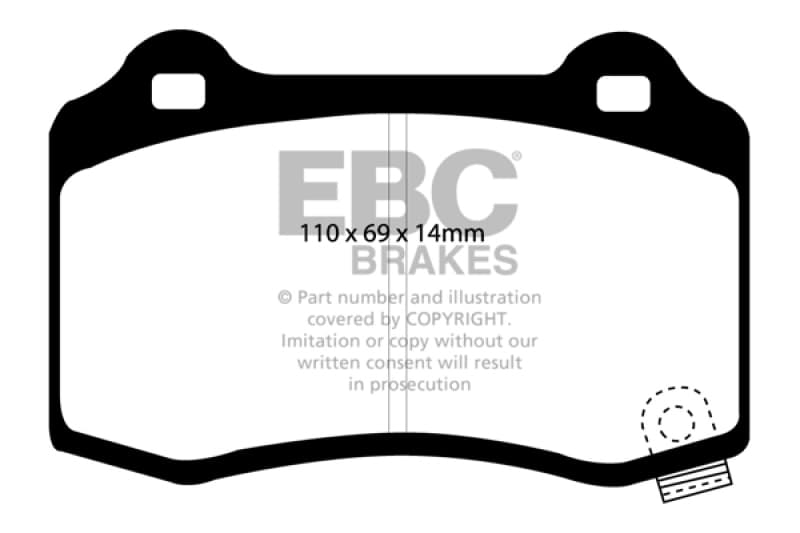 EBC Greenstuff Brake Pad Set for 4x4 Heavy Duty Low Wear Offroad Resistant