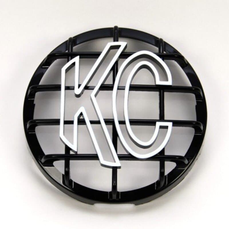 KC HiLiTES Stone Guard for 6in. Lights ABS Plastic Black with White Logo - Image 2