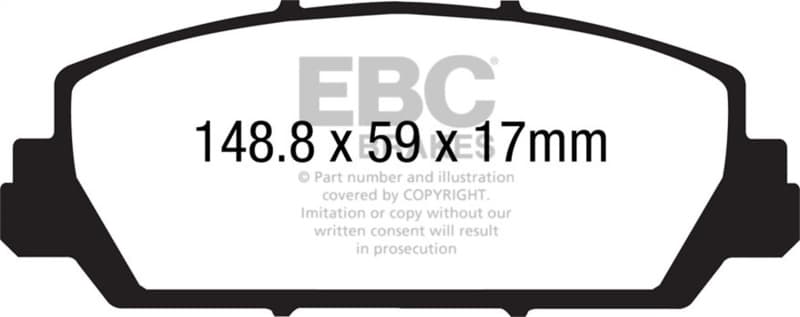 EBC Yellowstuff Brake Pad Set for Street and Track Driving High Performance - Image 2