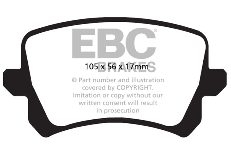 EBC Yellowstuff Brake Pad Set for Street and Track Driving High Performance