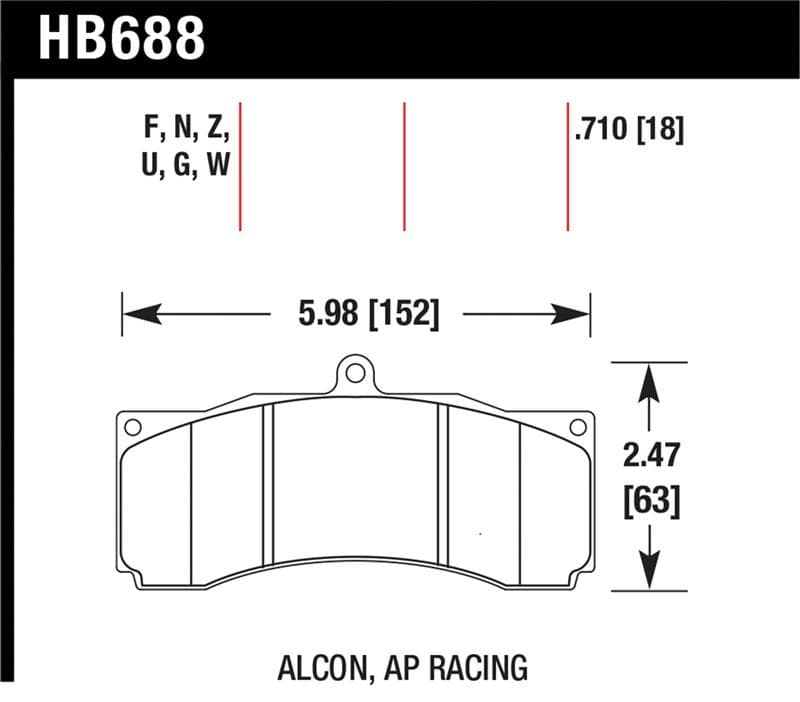Hawk Performance DTC-60 Brake Pad Sets High Performance Street Compound