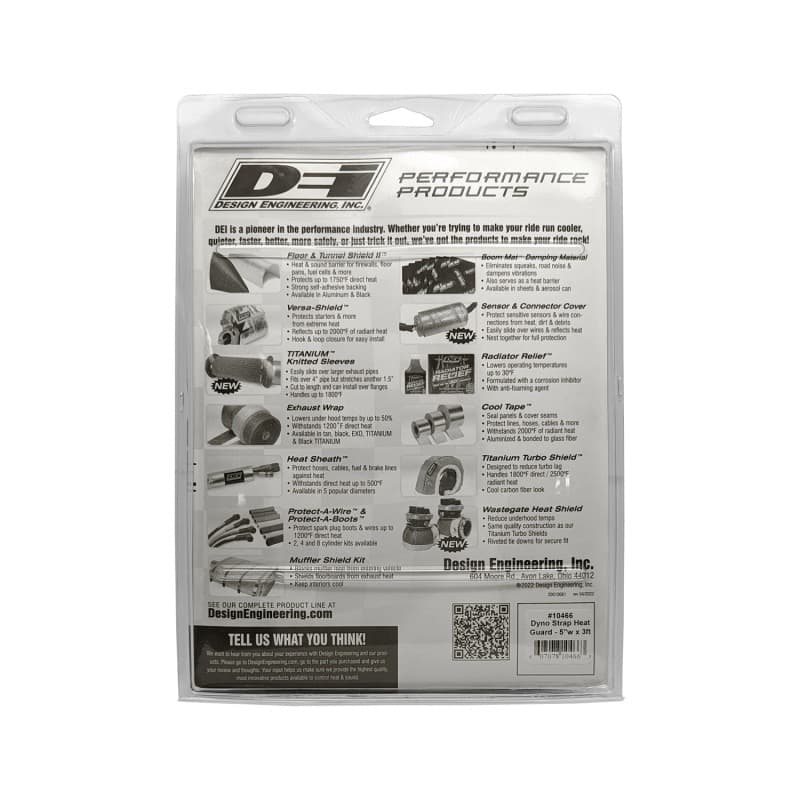 DEI Heat Sheath for Dyno Tie-Down Straps 36in x 5in Hi-Temp Aluminized Mylar - Image 3