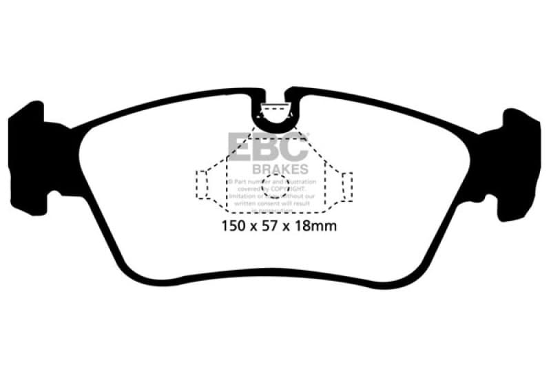 EBC Yellowstuff Brake Pad Set for Street and Track Driving High Performance