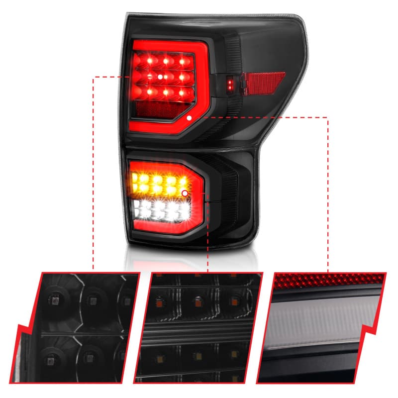 ANZO LED Taillight Assembly for Chevy C6 Pair Smoke Lens Plank Style - Image 4