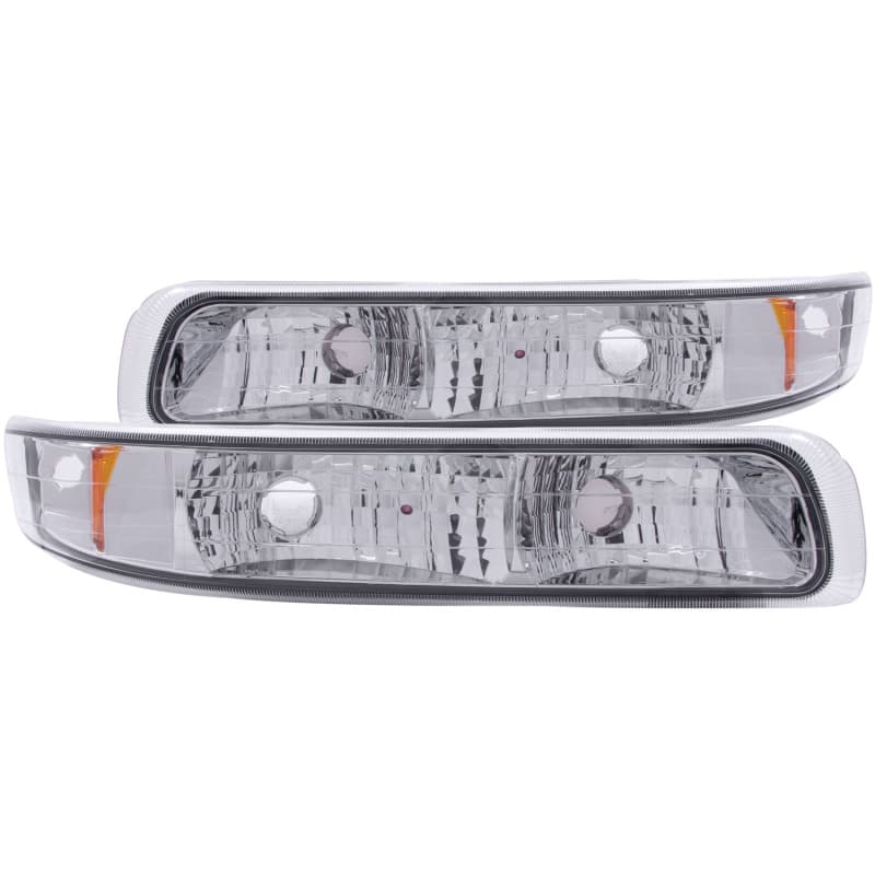 ANZO Parking Light Assembly for Euro Vehicles Clear Lens Chrome Housing Pair - Image 2