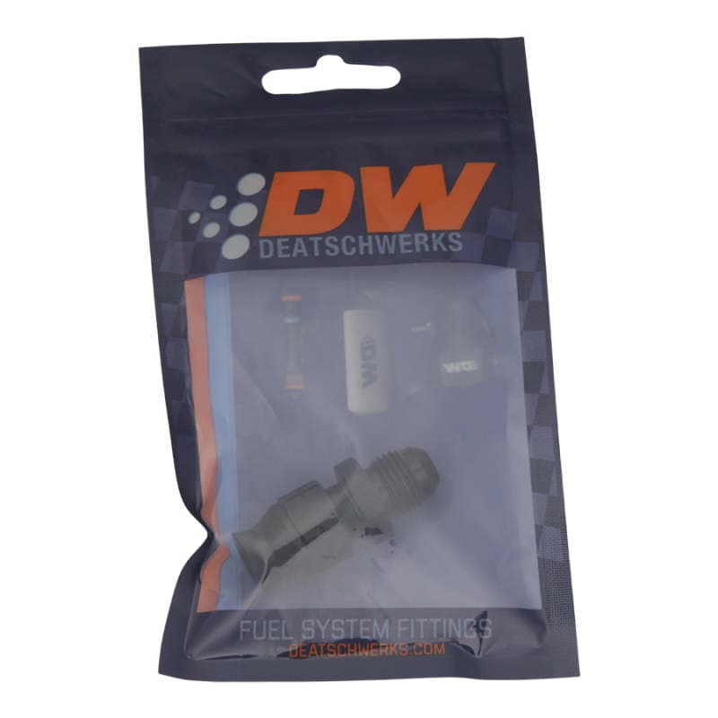 DeatschWerks Adapter Kit 6AN Male Flare to 5/16" Hardline Compression Matte B... - Image 2