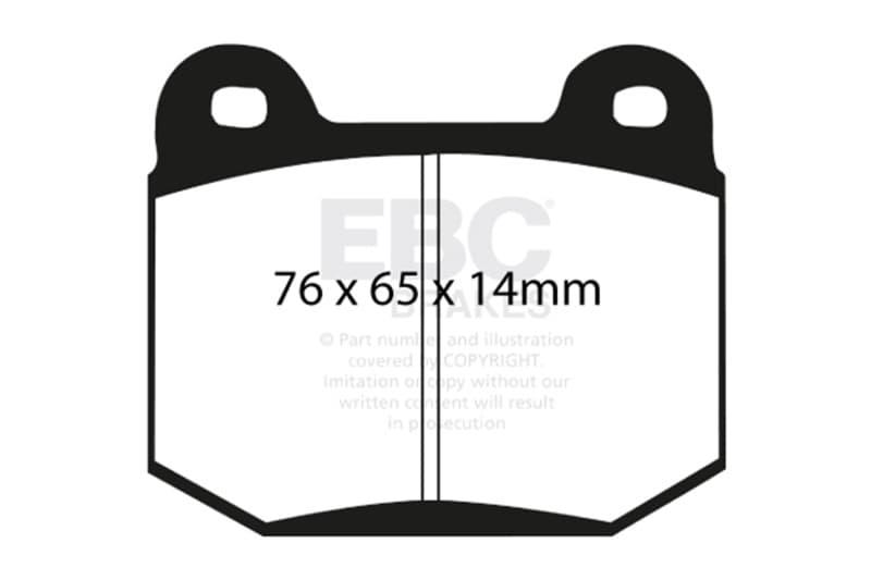EBC Redstuff Brake Pad Set for Chevy C6 Low Dust Ceramic Fiber Compound - Image 2