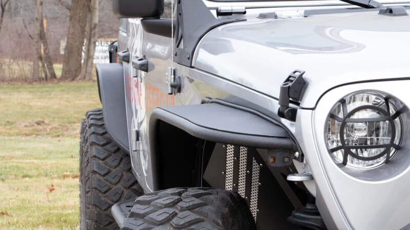 Fishbone Offroad Steel Tube Fenders for Jeep JT Textured Black Powder Coat
