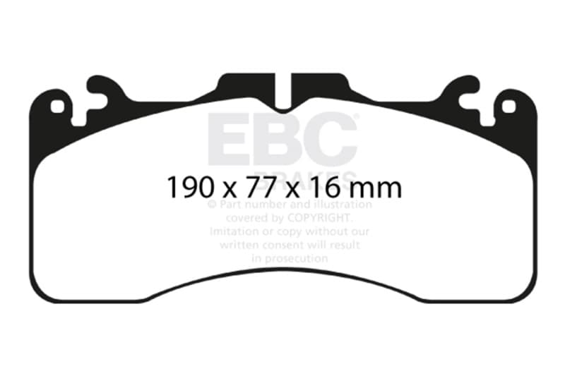 EBC Redstuff Brake Pad Set for Chevy C6 Low Dust Synthetic Fiber Ceramic - Image 2