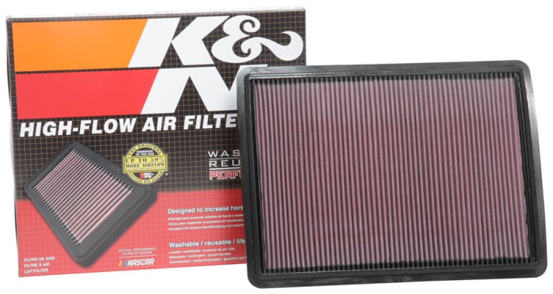 K&N Engineering Drop-In High-Flow Air Filter Reusable Washable - Image 4