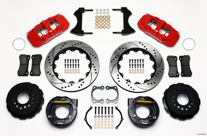 Wilwood Aero4 Big Brake Kit for Rear Axle 14" Rotors Radial Mount Calipers