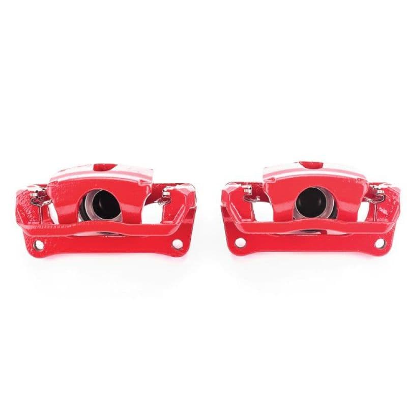 PowerStop Brake Calipers Pair for Direct Fit with High-Temp Red Powder Coat