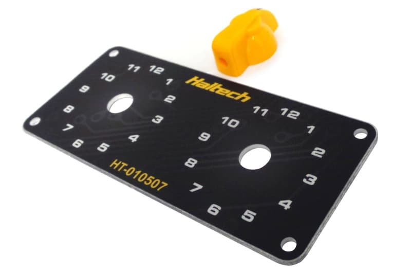 Haltech Dual Switch Panel Kit with Yellow Knob - Image 2