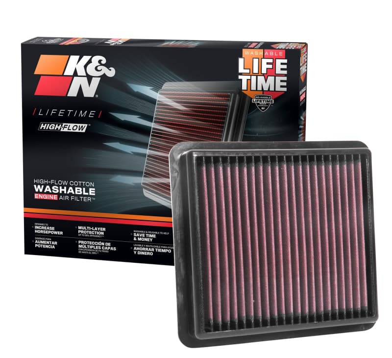 K&N Engineering Drop-In Air Filter Washable Reusable High-Flow 33-5074 - Image 5