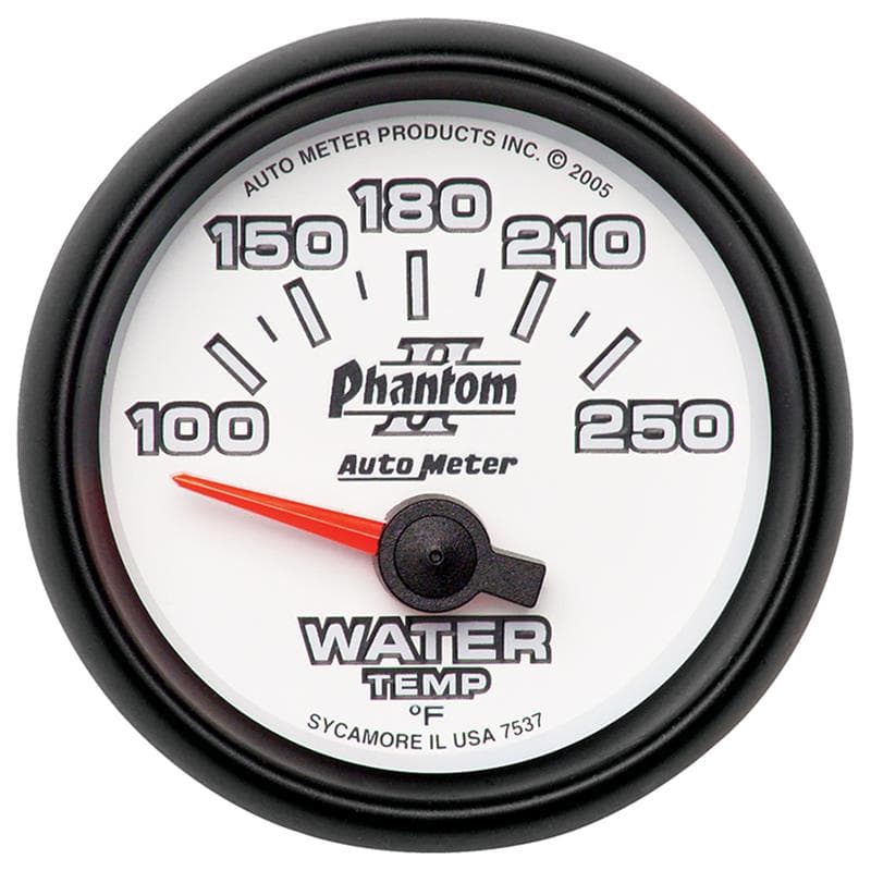 AutoMeter Phantom II Water Temperature Gauge with 1/8" NPT Transducer