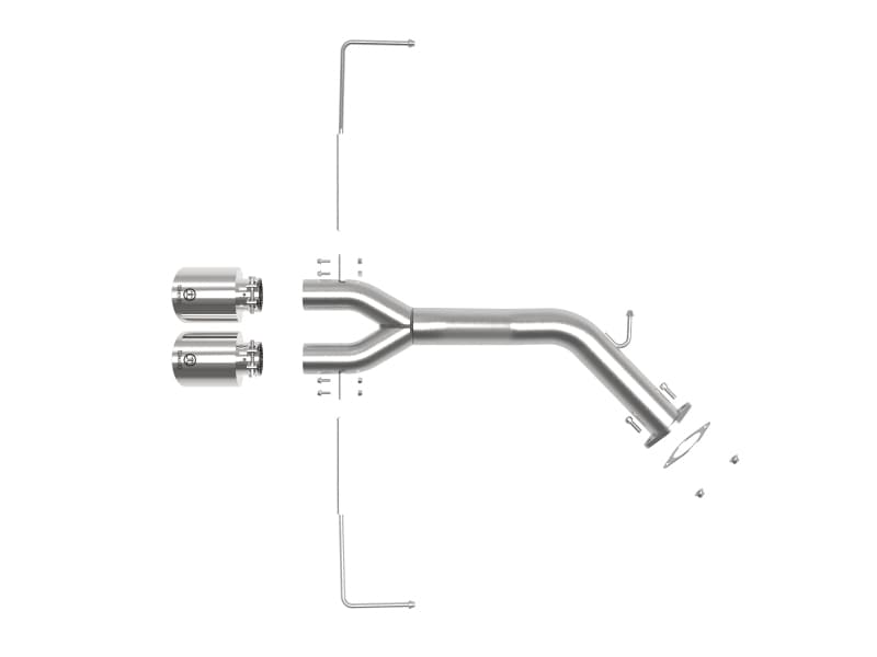 aFe Exhaust Axle Back for Chevy C6 3" 304 Stainless Steel Dual 4.5" Tips - Image 3