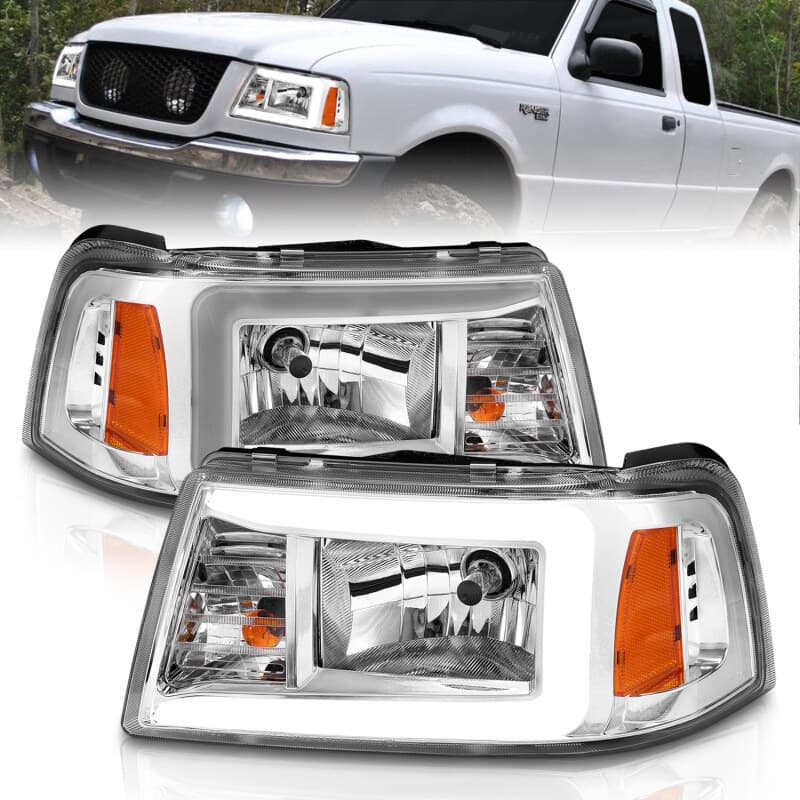 ANZO Crystal Headlights Set Clear Lens Black Housing Not for Sealed Beam - Image 2