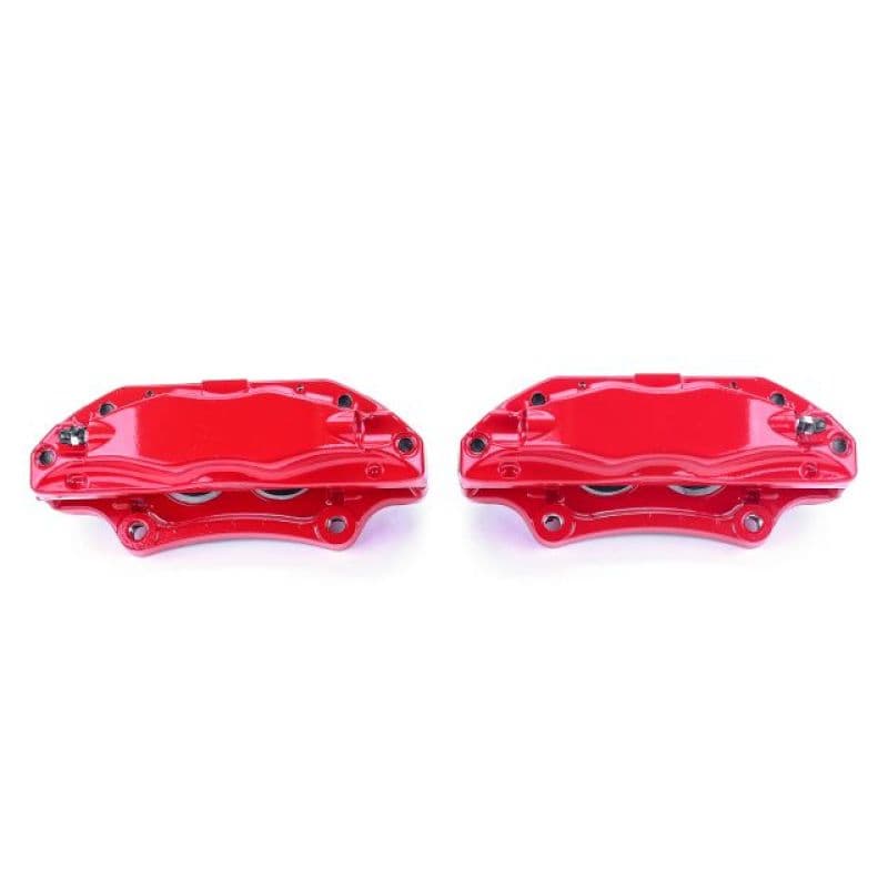 PowerStop Brake Calipers Powder Coated Red Pair Durable High-Temp Finish