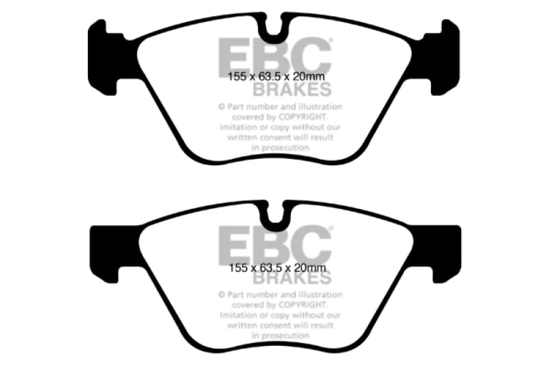 EBC Yellowstuff Brake Pad Set for Street and Track Driving High-Performance