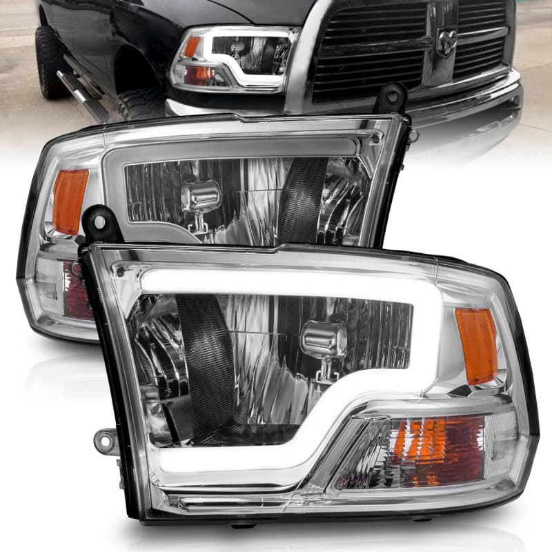 ANZO Crystal Headlights for Chevy C6 Clear Lens Black Housing 2pc Set