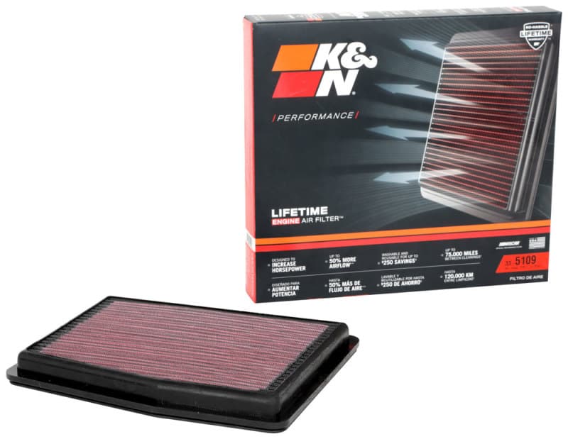 K&N Engineering Drop-In High-Flow Washable Air Filter 33-5109 - Image 4