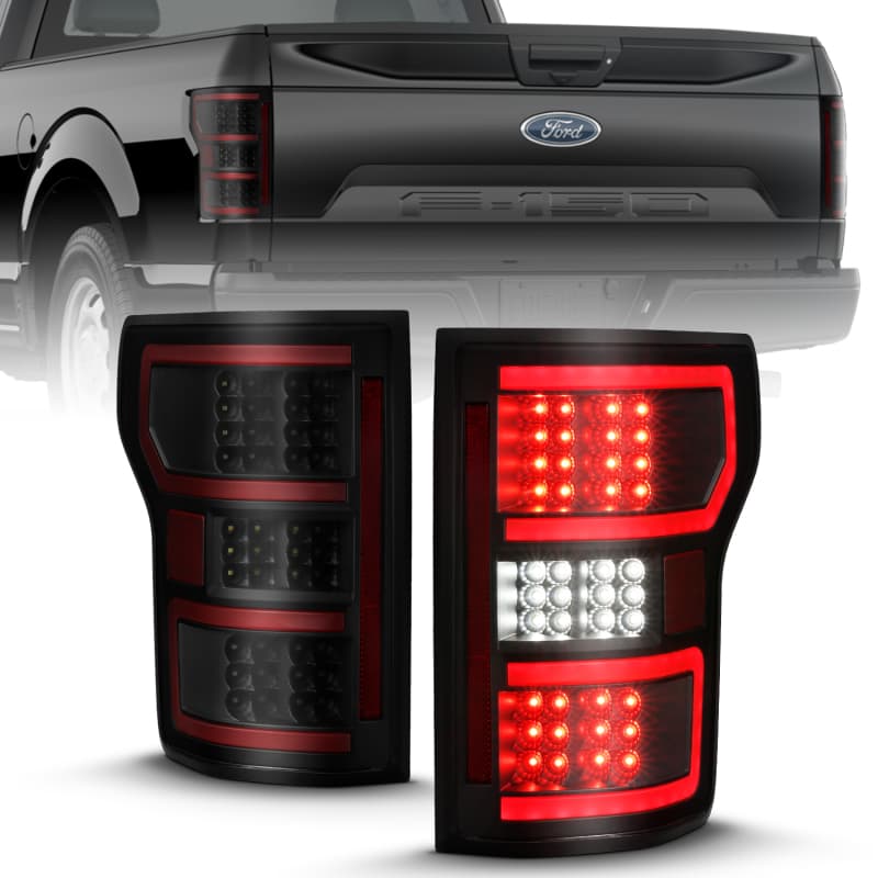 ANZO LED Tail Light Assembly for Chevy C6 Clear Lens Chrome Housing Pair