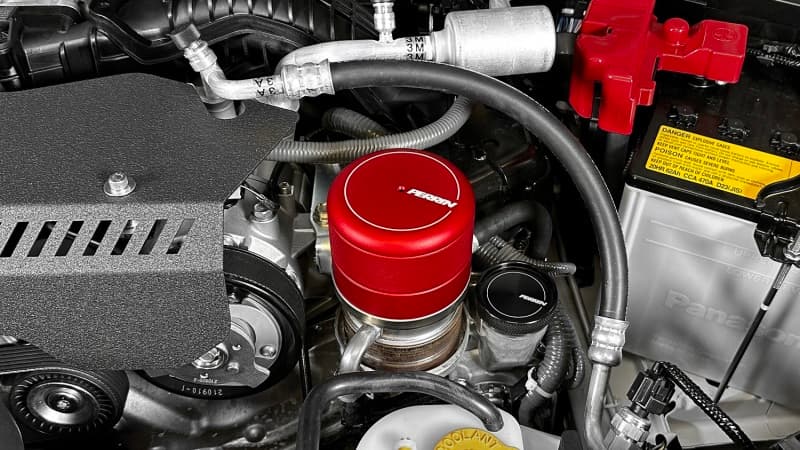 Perrin Performance Oil Filter Cover for Subaru WRX & BRZ/FR-S/86/GR86 Red - Image 4