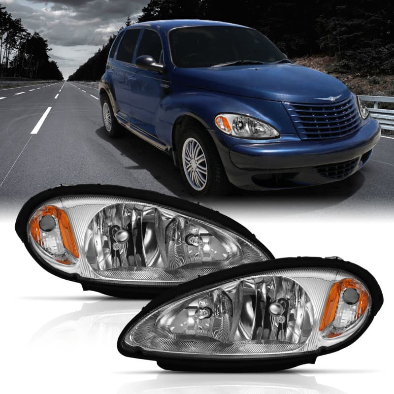 ANZO Crystal Headlights for Chevy C6 Clear Lens Replacement Pair