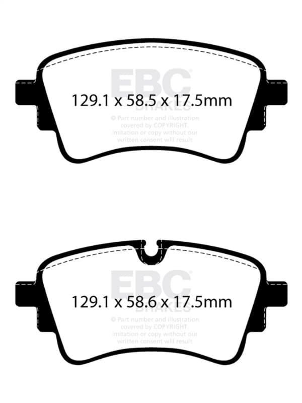 EBC Yellowstuff Brake Pad Set for Street and Track Driving High Performance