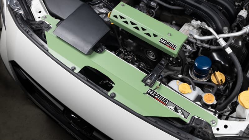 GrimmSpeed Radiator Shroud for 2018+ Subaru Crosstrek TRAILS Green - Image 4