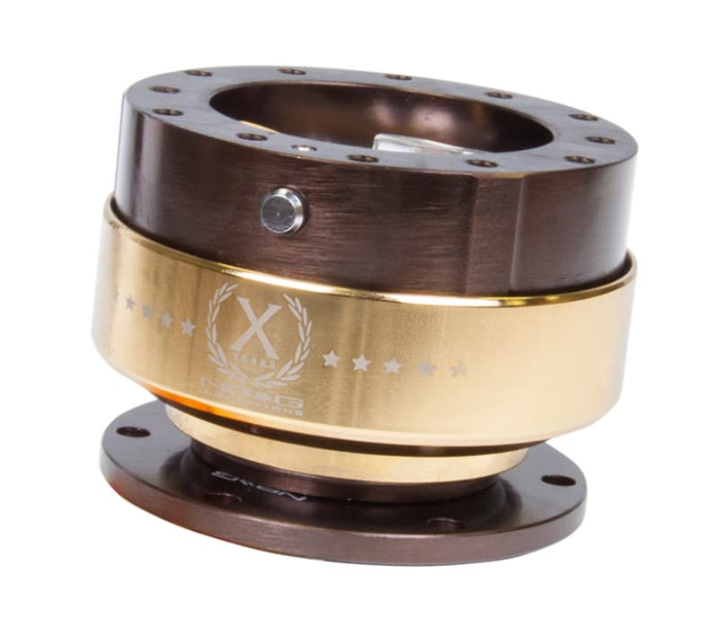 NRG Quick Release Gen 2.0 for Steering Wheels Bronze Body Chrome Gold Ring - Image 2