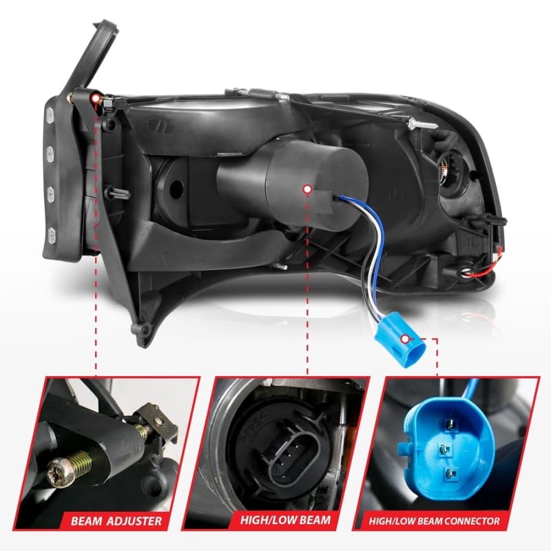 ANZO Crystal LED Headlights for Chevy C6 Clear Lens Replacement - Image 5