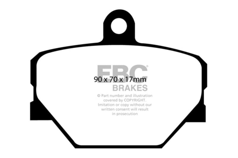 EBC Greenstuff Brake Pad Set for Street Driving High Initial Effect Up to 600°C - Image 2