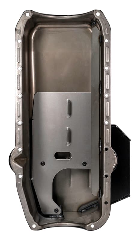 Moroso Steel Oil Pan for Pre-80 Chevrolet SBC 7qt Wet Sump w/ Driver Side Dip... - Image 2