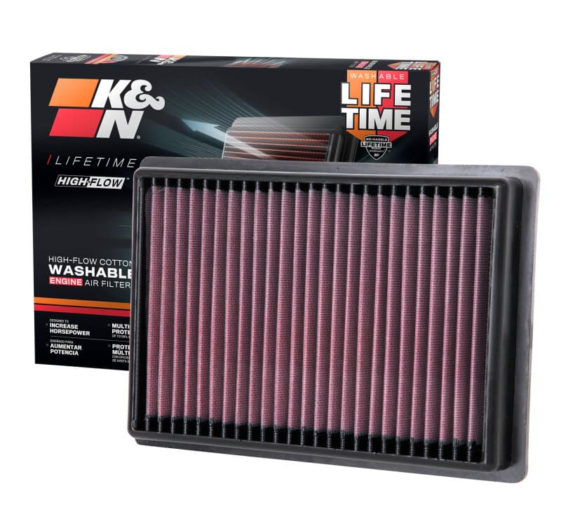 K&N Engineering Drop-In High-Flow Air Filter Reusable Washable - Image 5
