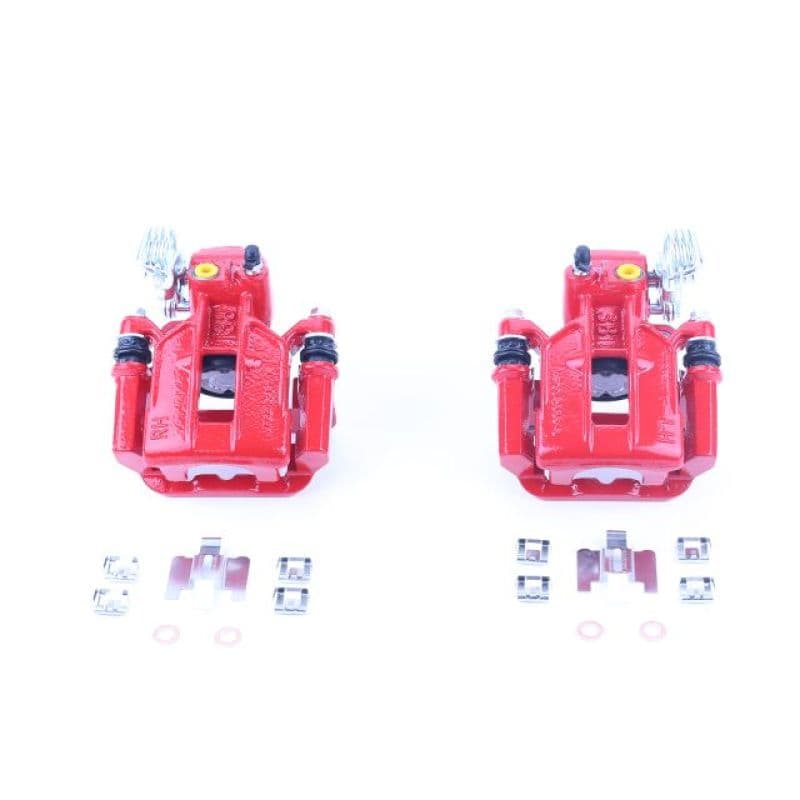 PowerStop Brake Calipers Pair High-Temp Red Powder Coat