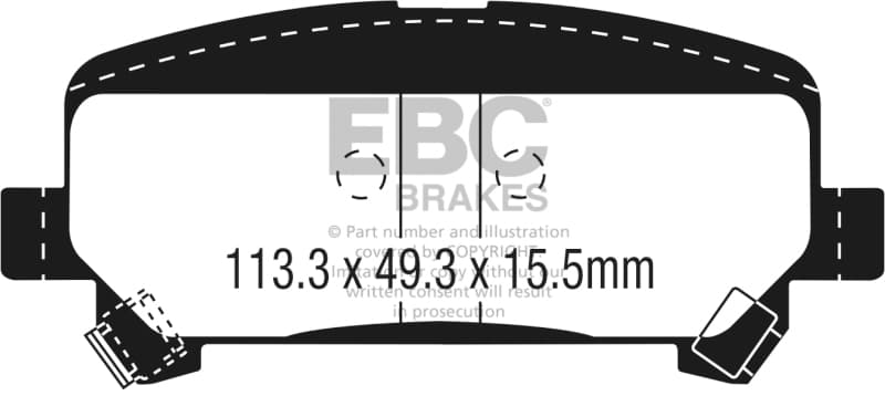EBC Greenstuff Brake Pad Set for 4x4 Heavy Duty Low Wear Offroad Resistant