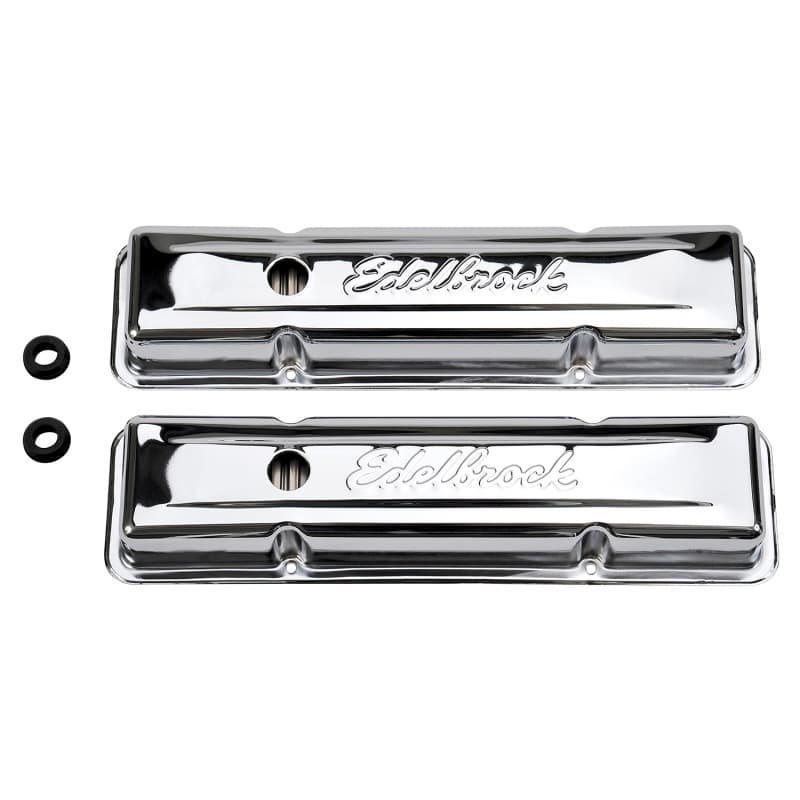 Edelbrock Valve Covers for Chevrolet 262-400 '59-86 with Stock-Style Breather... - Image 2