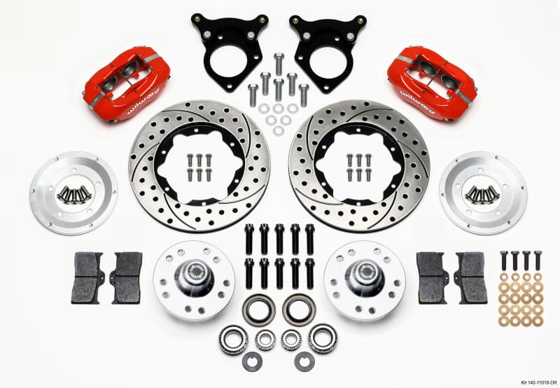 Wilwood Dynalite 4-Piston Front Hub Brake Kit for American Muscle Cars