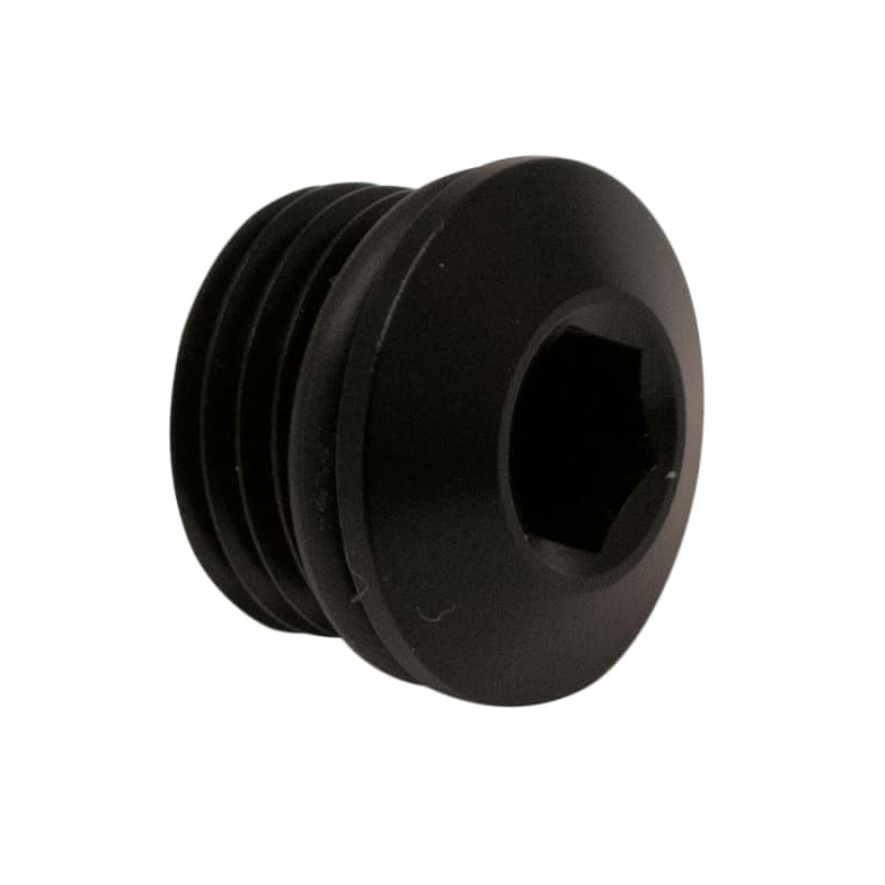 DeatschWerks 6AN ORB Male Plug Low Profile Hex with O-Ring Anodized Matte Black