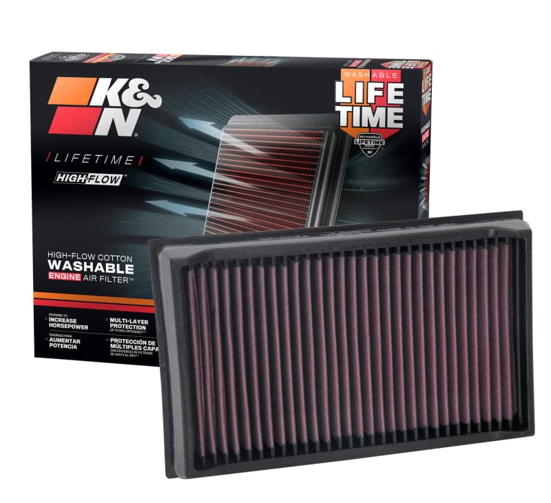 K&N Engineering Drop-In High-Flow Air Filter Washable Reusable 33-5084 - Image 5