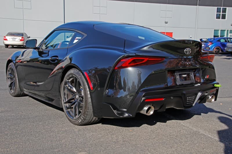 Perrin Performance Tow Hook Kit for 20-25 Toyota Supra Rear Neon Yellow - Image 2