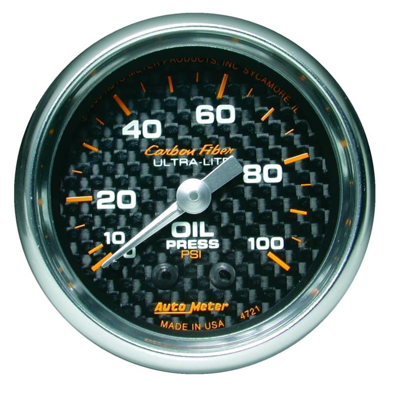 AutoMeter Mechanical Oil Pressure Gauge for Universal 1/8" NPT Connection - Image 2