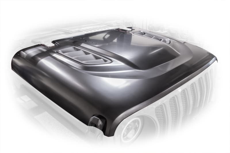 DV8 Offroad Stamped Steel Hood for Jeep Wrangler JL 2018+ with Insulated Liner