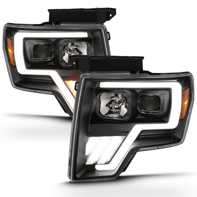 ANZO Projector Headlights for Chevy C6 G2 Pair Clear Lens Black Housing - Image 2