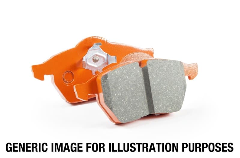 EBC Orangestuff Brake Pad Set for Rear with Thermic Black Anti-Corrosion Coating - Image 3