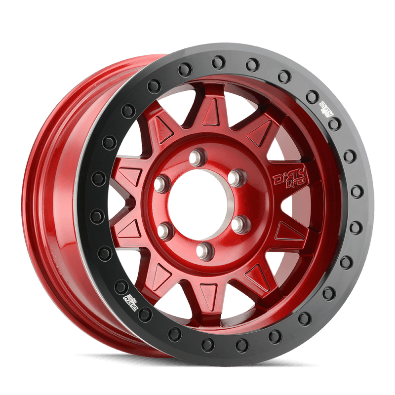 Dirty Life 9302 Roadkill Race 17x9 5x127 71.5mm Hub Crimson Candy Red Beadloc...