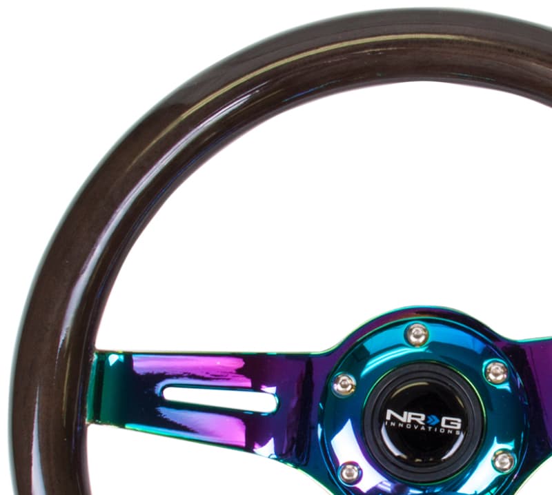 NRG Steering Wheel Classic Wood Grain 310mm Black for Universal - Image 4