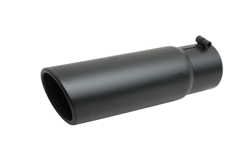 Gibson Exhaust Tip Matte Black Ceramic Rolled Edge Clampless Connection