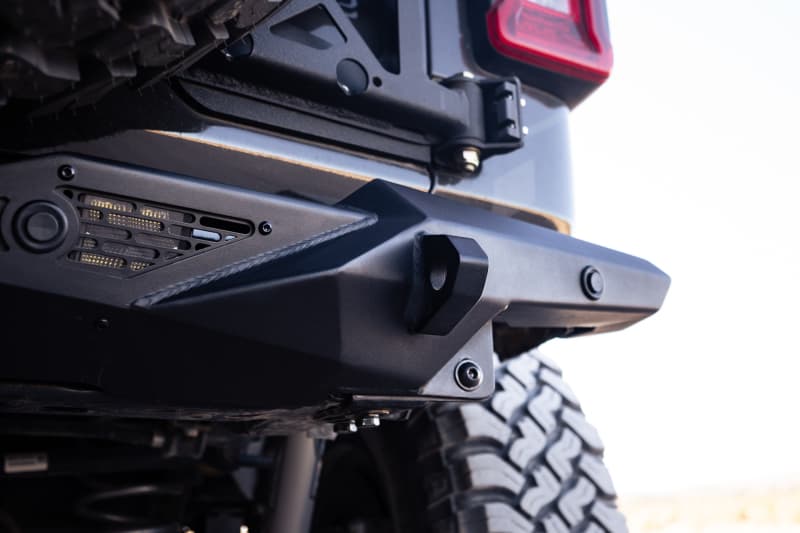 DV8 Offroad Rear Bumper for Jeep Ultra-Low Profile with Clevis & Light Mounts - Image 4